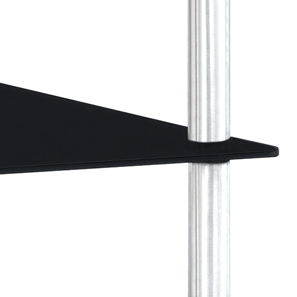 vidaXL Shelf | Black | Tempered glass, stainless steel | Compact | Shelf