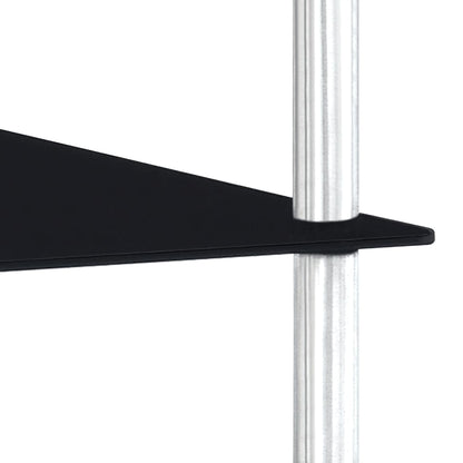 vidaXL Shelf | Black | Tempered glass, stainless steel | Compact | Shelf