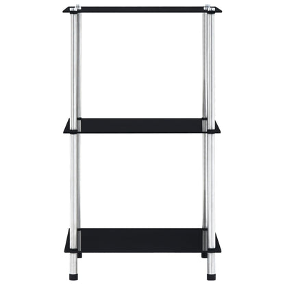 vidaXL Shelf | Black | Tempered glass | Compact | Shelf | Square | Contemporary