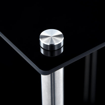 vidaXL Shelf | Black | Tempered glass | Compact | Shelf | Square | Contemporary