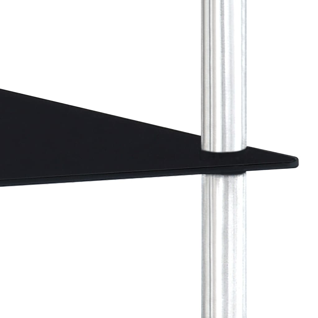 vidaXL Shelf | Black | Tempered glass | Compact | Shelf | Square | Contemporary
