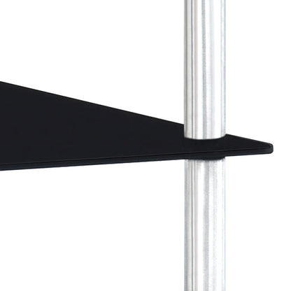 vidaXL Shelf | Black | Tempered glass | Compact | Shelf | Square | Contemporary