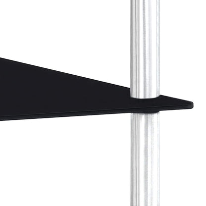 vidaXL 3-Tier Shelf Black 40x40x67 cm Tempered Glass