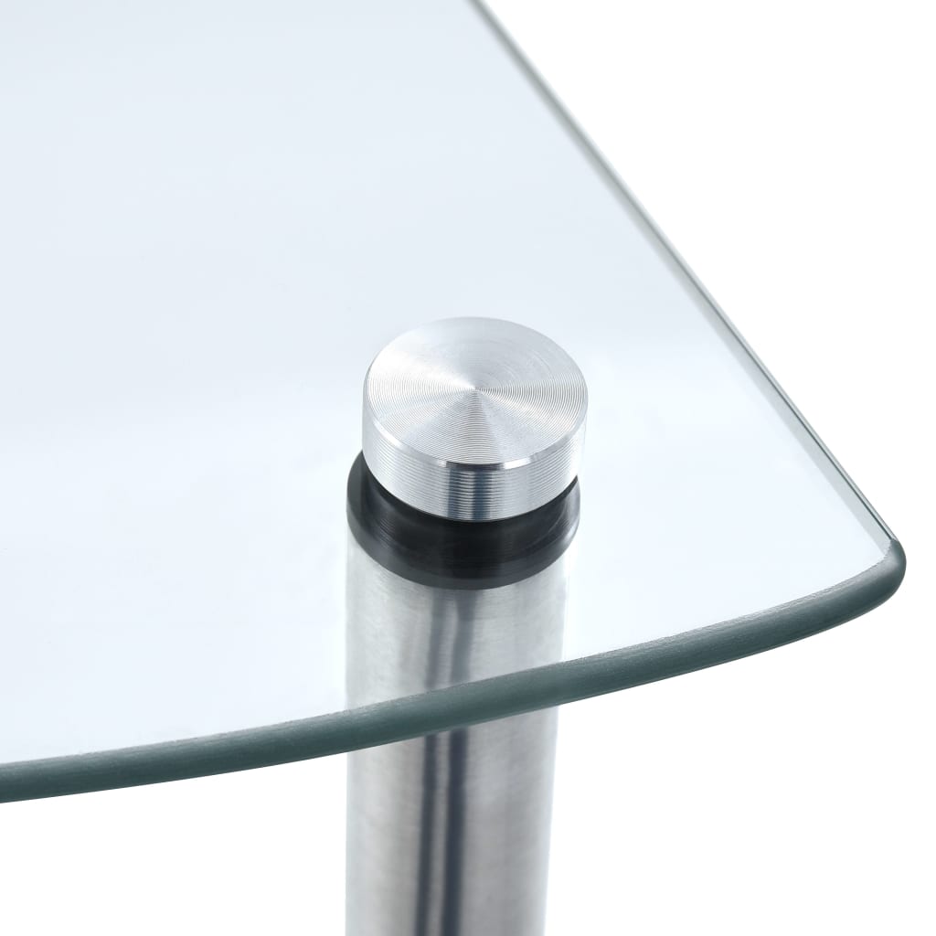 vidaXL 3-Tier Shelf Transparent 30x30x67 cm Tempered Glass