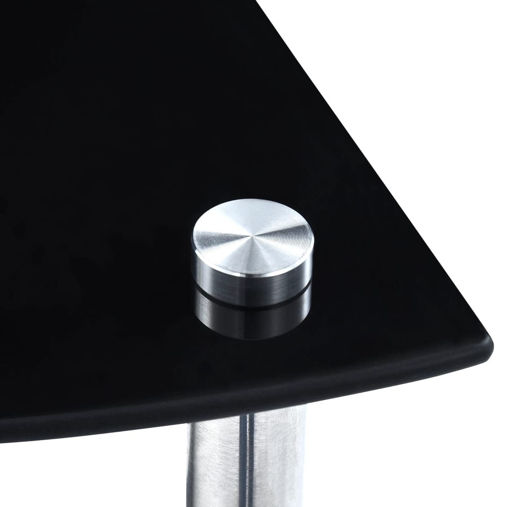 vidaXL Shelf | Black | Tempered glass and aluminium | 30x30x67 cm | Shelf