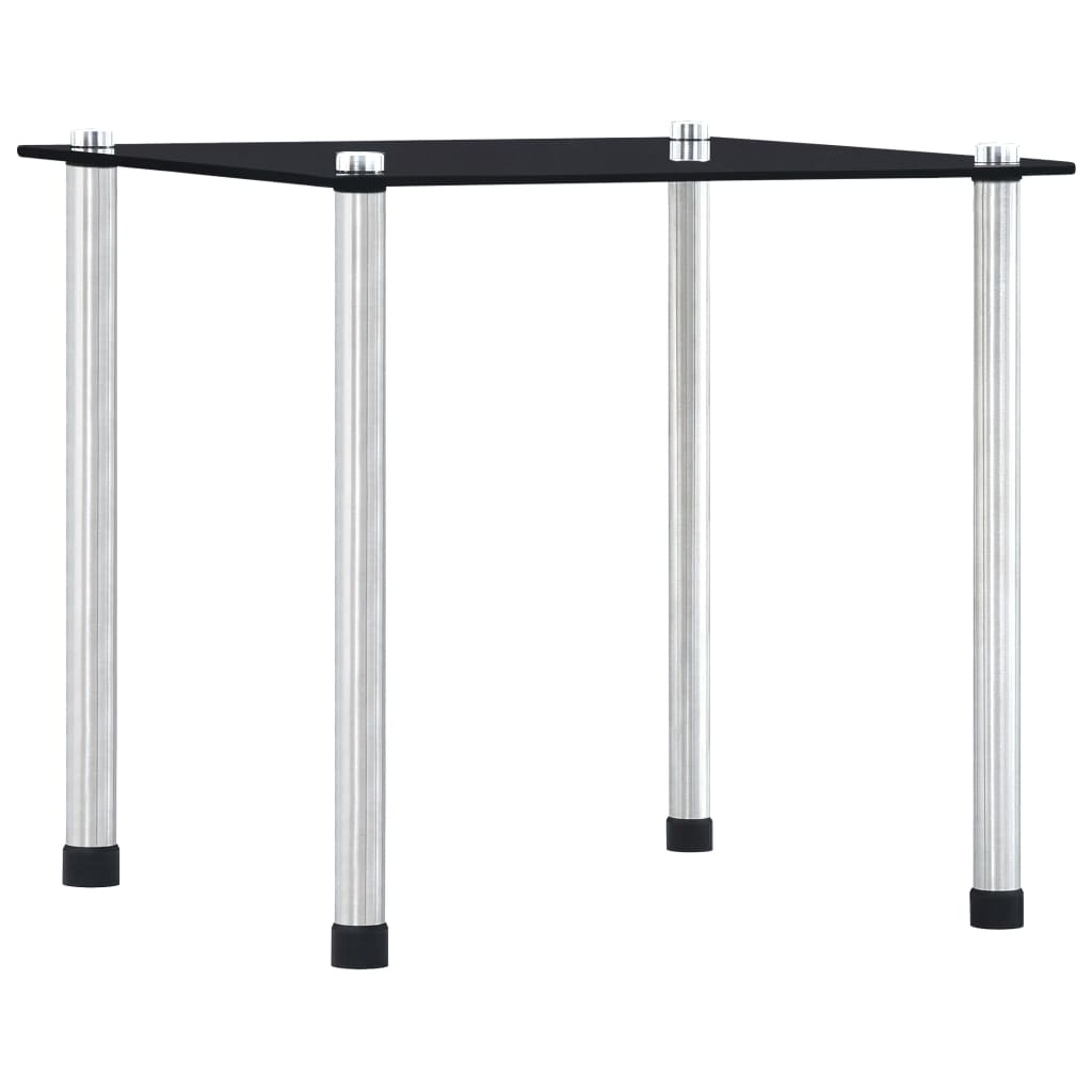 vidaXL Nesting Table | Set of 3 | Black | Tempered glass and aluminium | 3 sizes