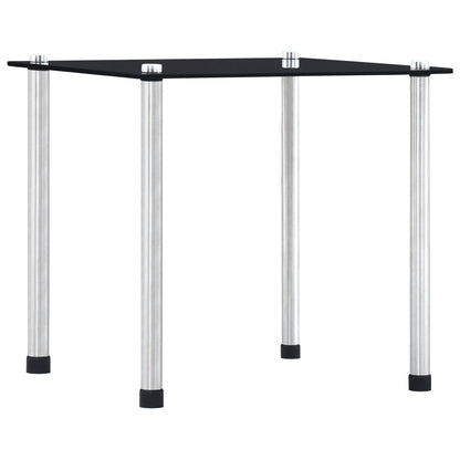 vidaXL Nesting Table | Set of 3 | Black | Tempered glass and aluminium | 3 sizes