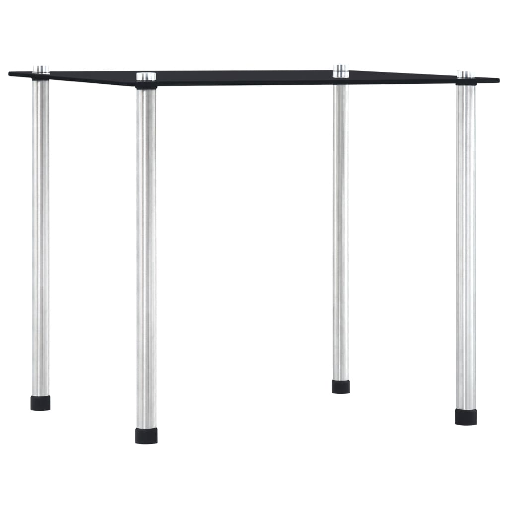 vidaXL Nesting Table | Set of 3 | Black | Tempered glass and aluminium | 3 sizes