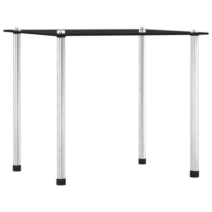 vidaXL Nesting Table | Set of 3 | Black | Tempered glass and aluminium | 3 sizes