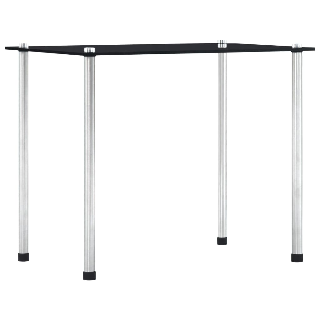 vidaXL Nesting Table | Set of 3 | Black | Tempered glass and aluminium | 3 sizes