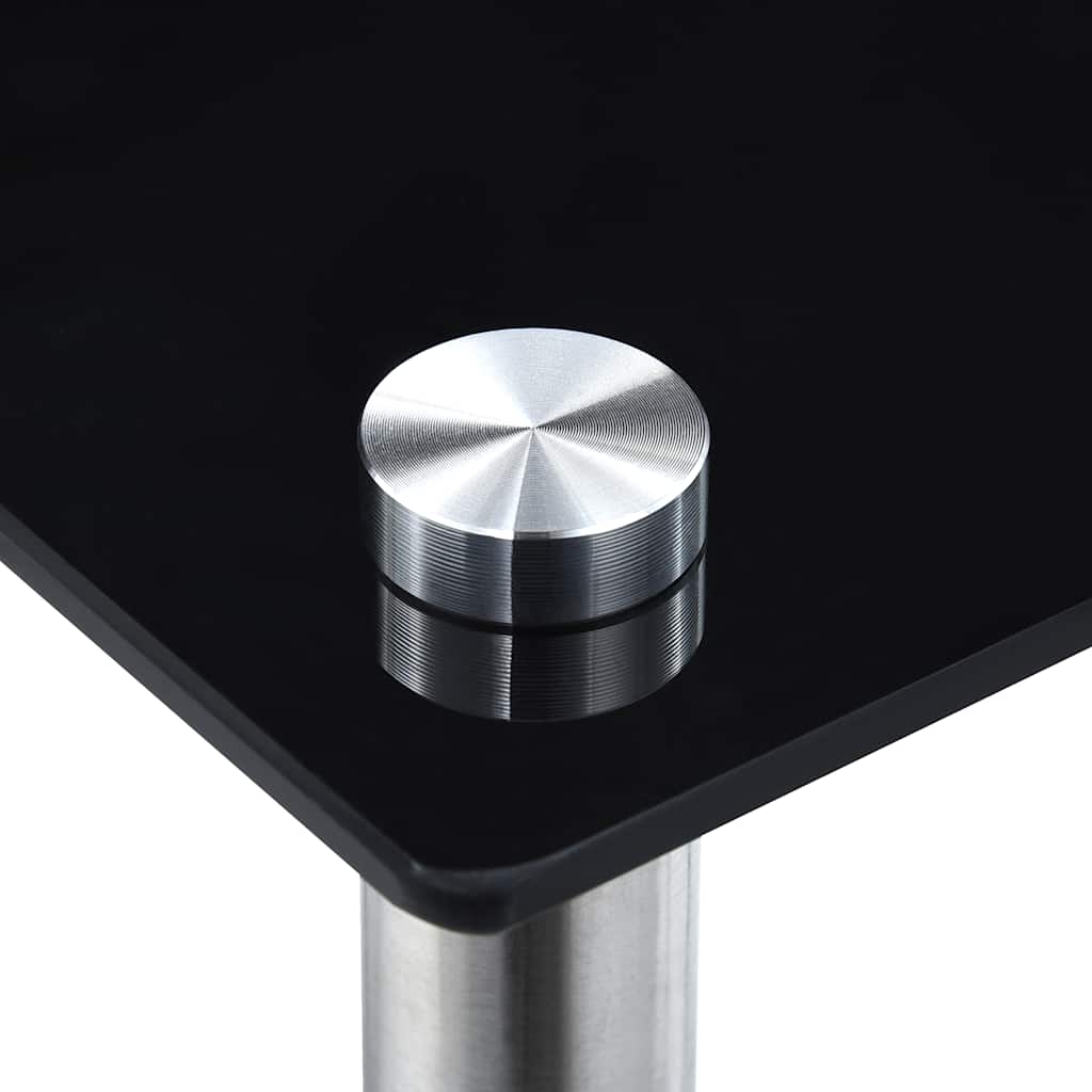 vidaXL Nesting Tables 3 pcs Black Tempered Glass