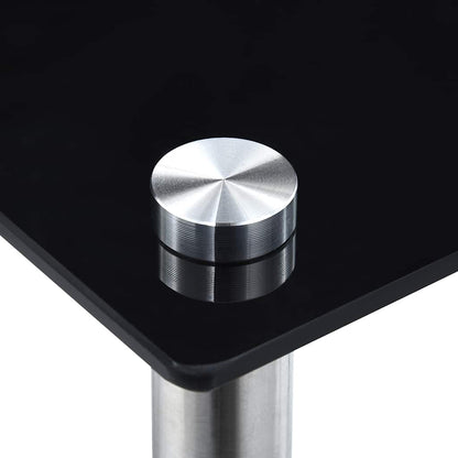 vidaXL Nesting Tables 3 pcs Black Tempered Glass