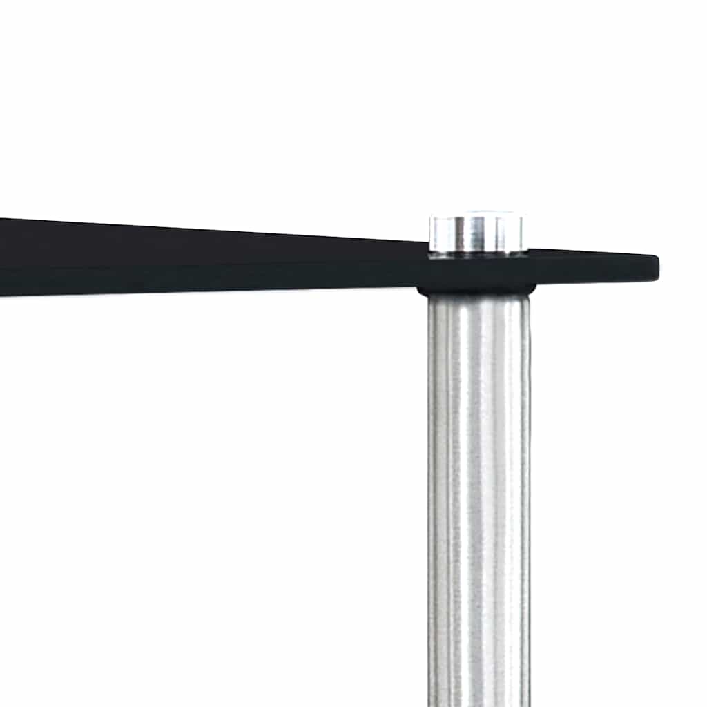 vidaXL Nesting Tables 3 pcs Black Tempered Glass