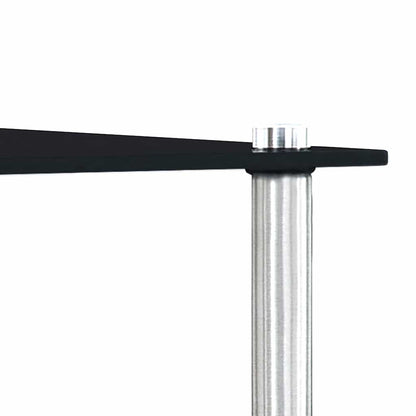 vidaXL Nesting Tables 3 pcs Black Tempered Glass