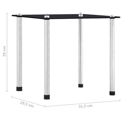 vidaXL Nesting Tables 3 pcs Black Tempered Glass