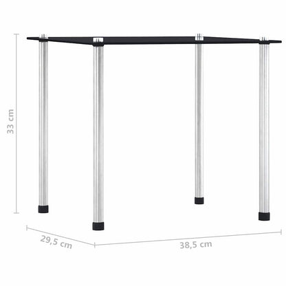 vidaXL Nesting Tables 3 pcs Black Tempered Glass