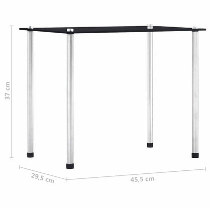 vidaXL Nesting Tables 3 pcs Black Tempered Glass