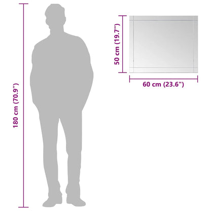 vidaXL Wall Mirror 60x50 cm Glass