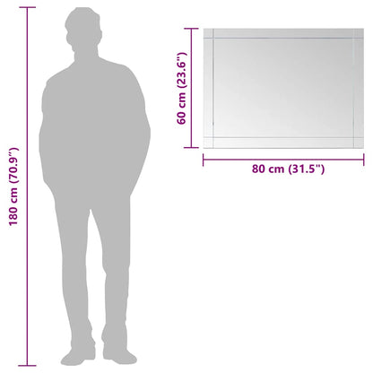 vidaXL Wall Mirror 80x60 cm Glass