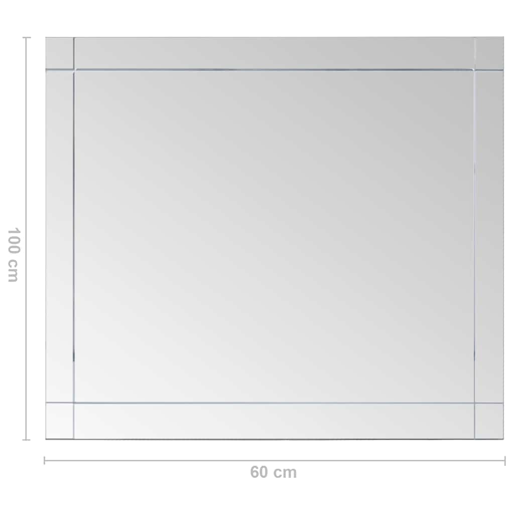 vidaXL Wall Mirror 100x60 cm Glass