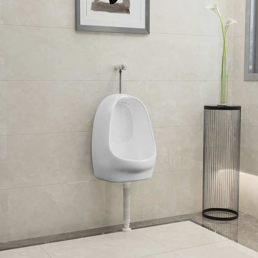 143986 vidaXL Wall Hung Urinal with Flush Valve Ceramic White