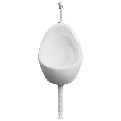 vidaXL Wall Hung Urinal with Flush Valve Ceramic White