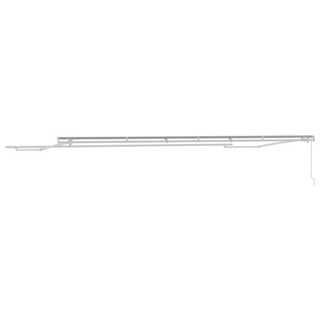 vidaXL Awning Frame Manual White 600 x 300 cm Aluminium