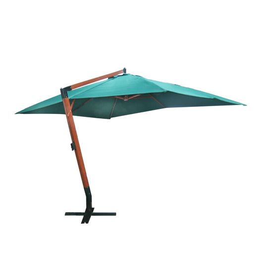 vidaXL Floating Garden Parasol | Green | Polyester | Large | Height-Adjustable