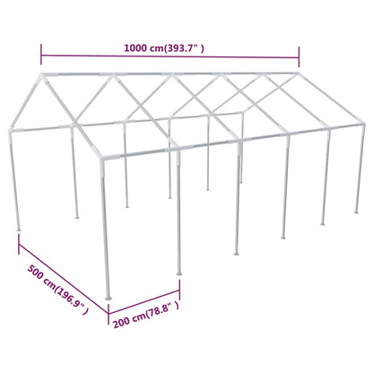 vidaXL Steel Frame for Party Tent 10 x 5 m 60 kg