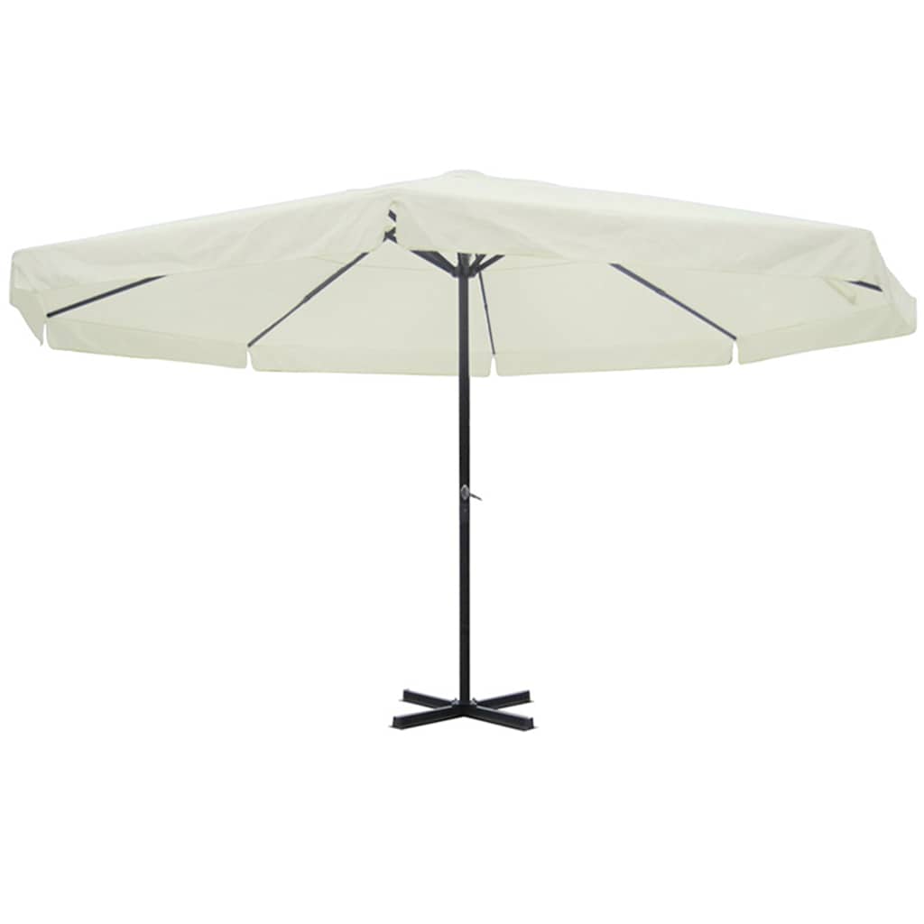 vidaXL Parasol White Aluminium 500 cm