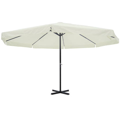 vidaXL Parasol White Aluminium 500 cm