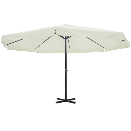 vidaXL Parasol White Aluminium 500 cm