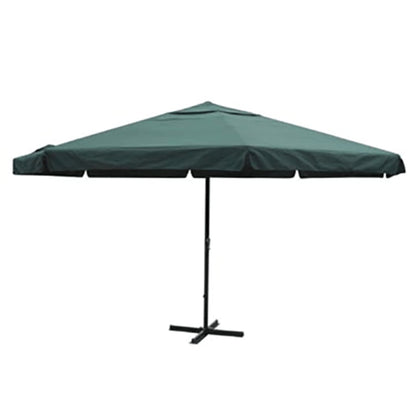 vidaXL Garden Parasol | Green | Aluminium, Polyester | Large | Height-Adjustable