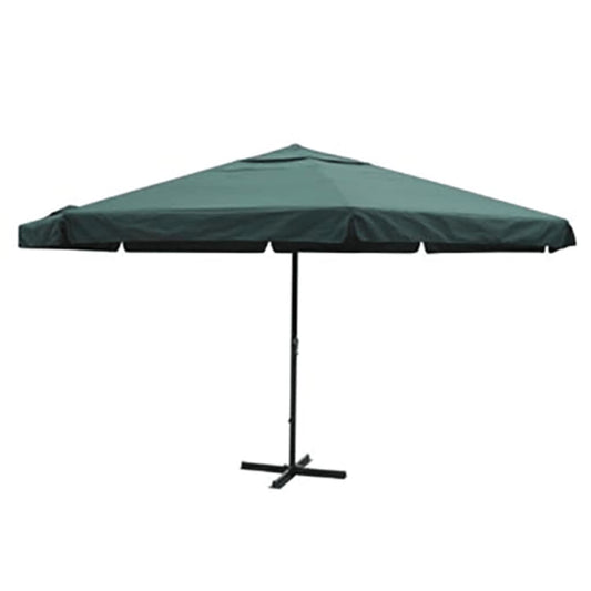 vidaXL Garden Parasol | Green | Aluminium, Polyester | Large | Height-Adjustable