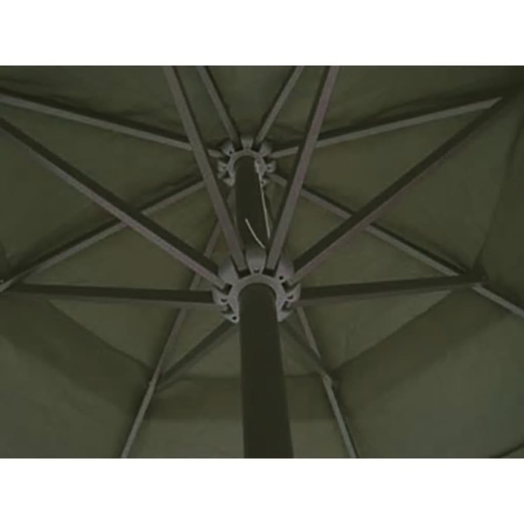 vidaXL Garden Parasol | Green | Aluminium, Polyester | Large | Height-Adjustable