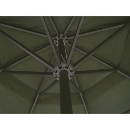 vidaXL Garden Parasol | Green | Aluminium, Polyester | Large | Height-Adjustable