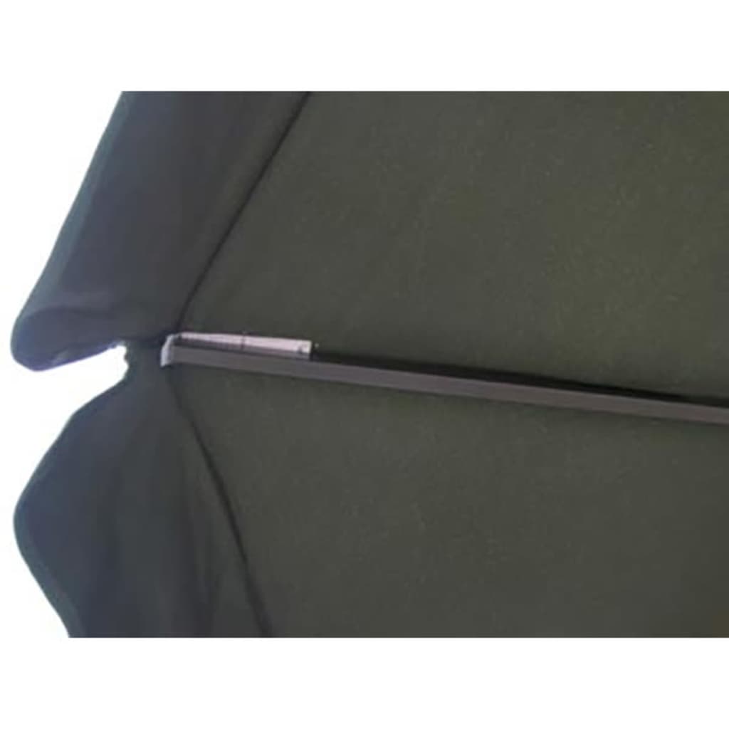 vidaXL Garden Parasol | Green | Aluminium, Polyester | Large | Height-Adjustable