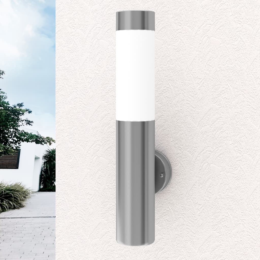 vidaXL RVS Walllamp for Indoor & Outdoors Waterproof