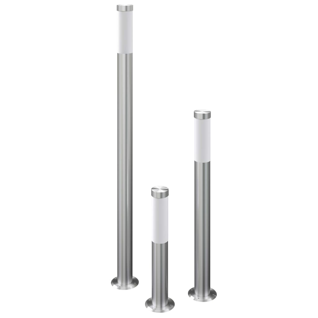 vidaXL Garden Lamp Set 3-piece Waterproof Stainless Steel
