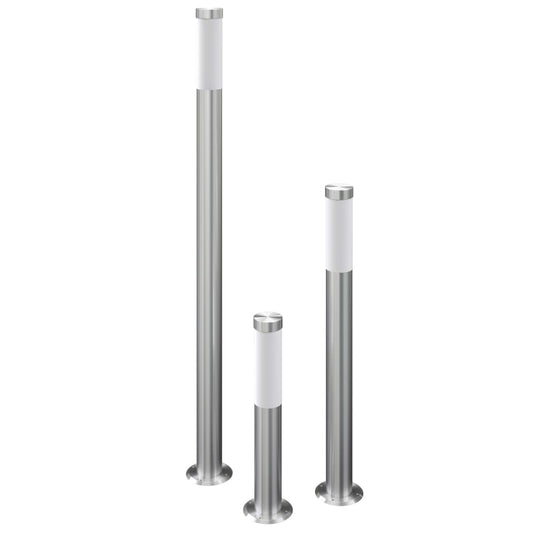 vidaXL Garden Lamp Set 3-piece Waterproof Stainless Steel