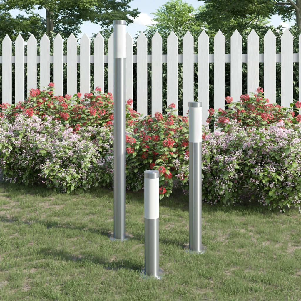 vidaXL Garden Lamp Set 3-piece Waterproof Stainless Steel