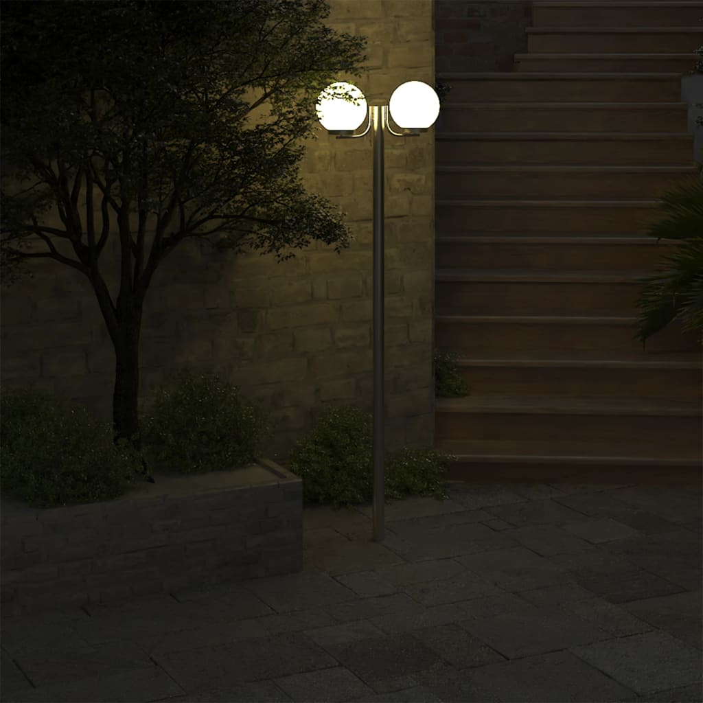 vidaXL Garden Lamp Post 2 Lamps 220 cm