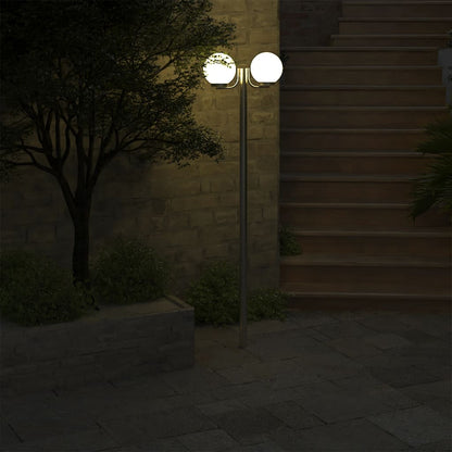 vidaXL Garden Lamp Post 2 Lamps 220 cm