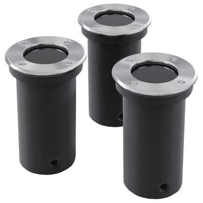 vidaXL Outdoor Ground Lights 3 pcs Round
