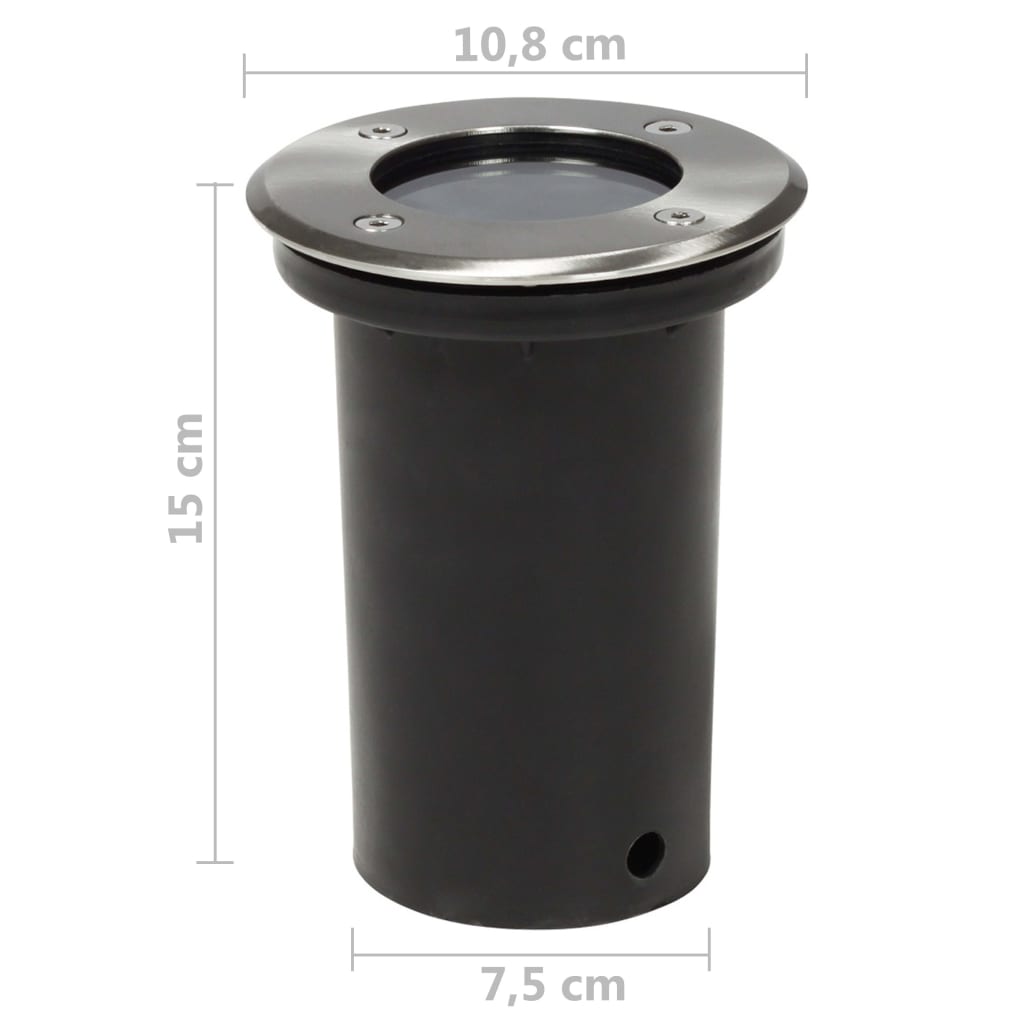 vidaXL Outdoor Ground Lights 3 pcs Round