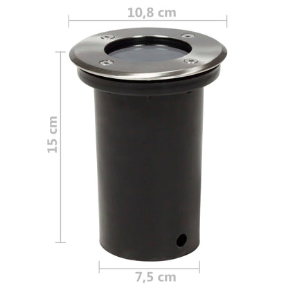 vidaXL Outdoor Ground Lights 3 pcs Round