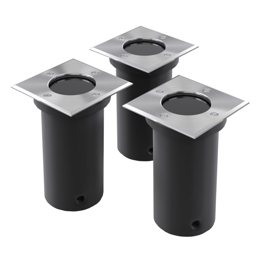 vidaXL Garden Light | Set of 3 | Black and silver