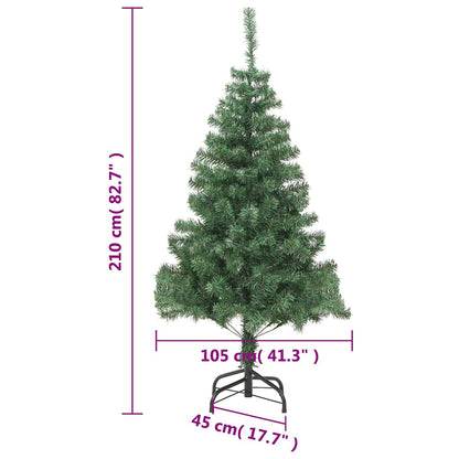 vidaXL Christmas Tree | Green | PVC and Steel | 210 cm tall