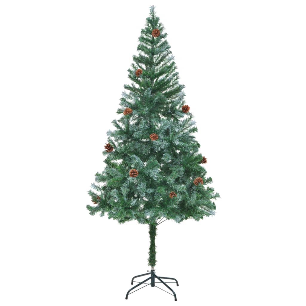 vidaXL Christmas Tree | Green with white tips | PVC | 180 cm | Collapsible