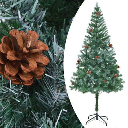 vidaXL Christmas Tree | Green with white tips | PVC | 180 cm | Collapsible